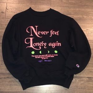EmoNite Never Feel Lonely Sweatshirt Moon Phase